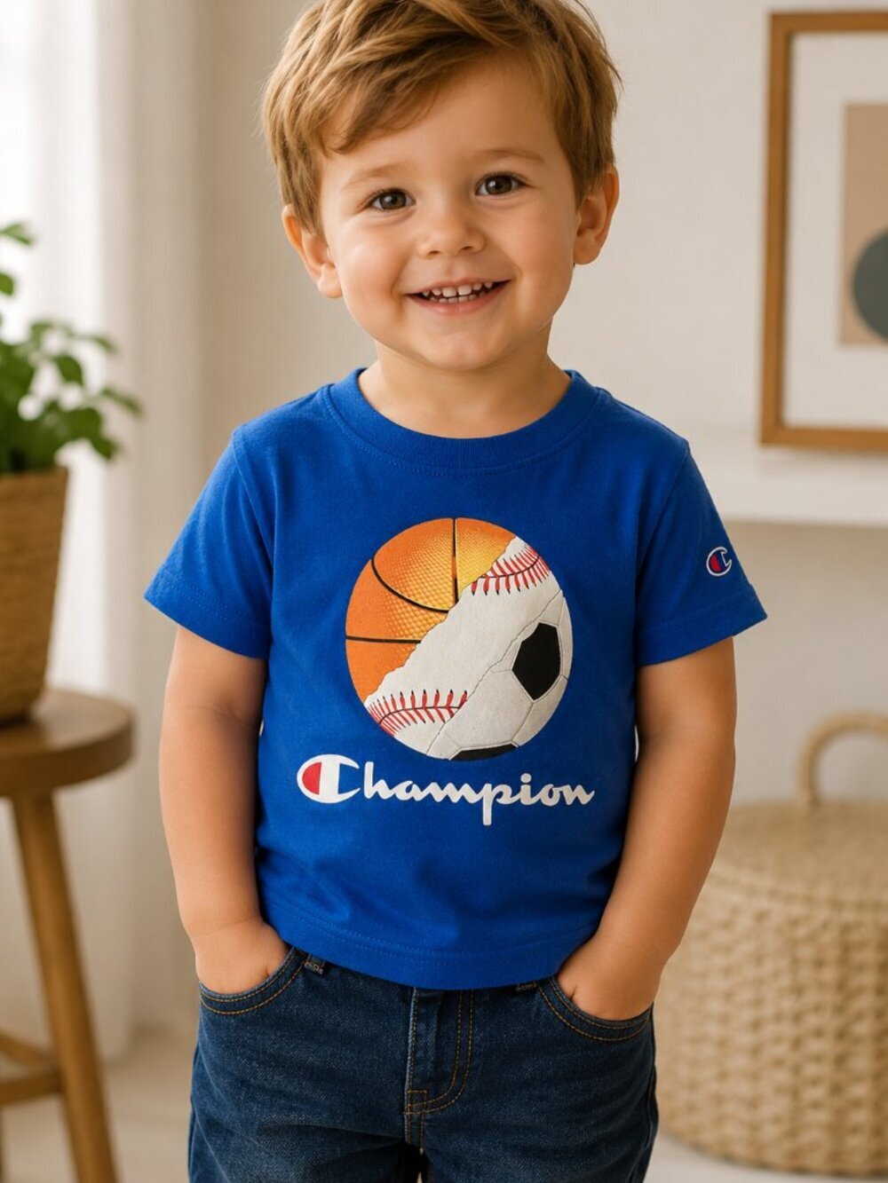 3/$20 Bundle 🌈Champion Sports T-Shirt Blue Short Sleeve Toddler Boys 2T